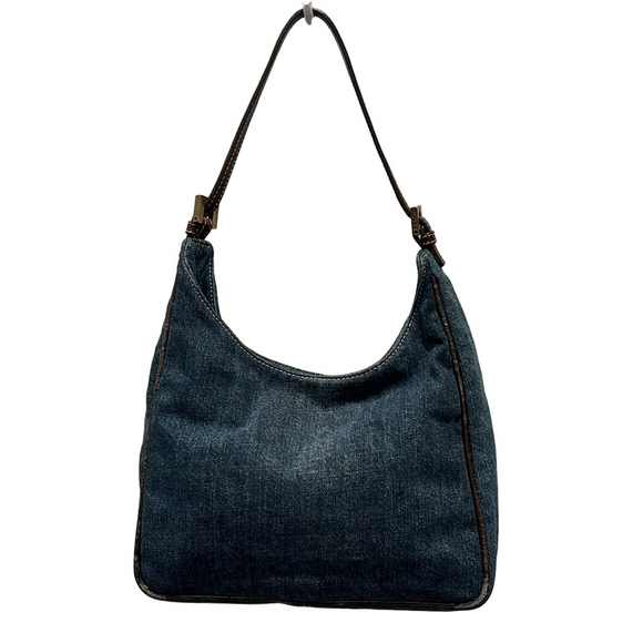 Fendi Handbags - Fendi Denim Shoulder Bag with Piping Corner Wear GUC
